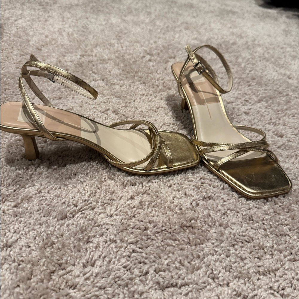 Dolce Vita Gold Strappy Heels